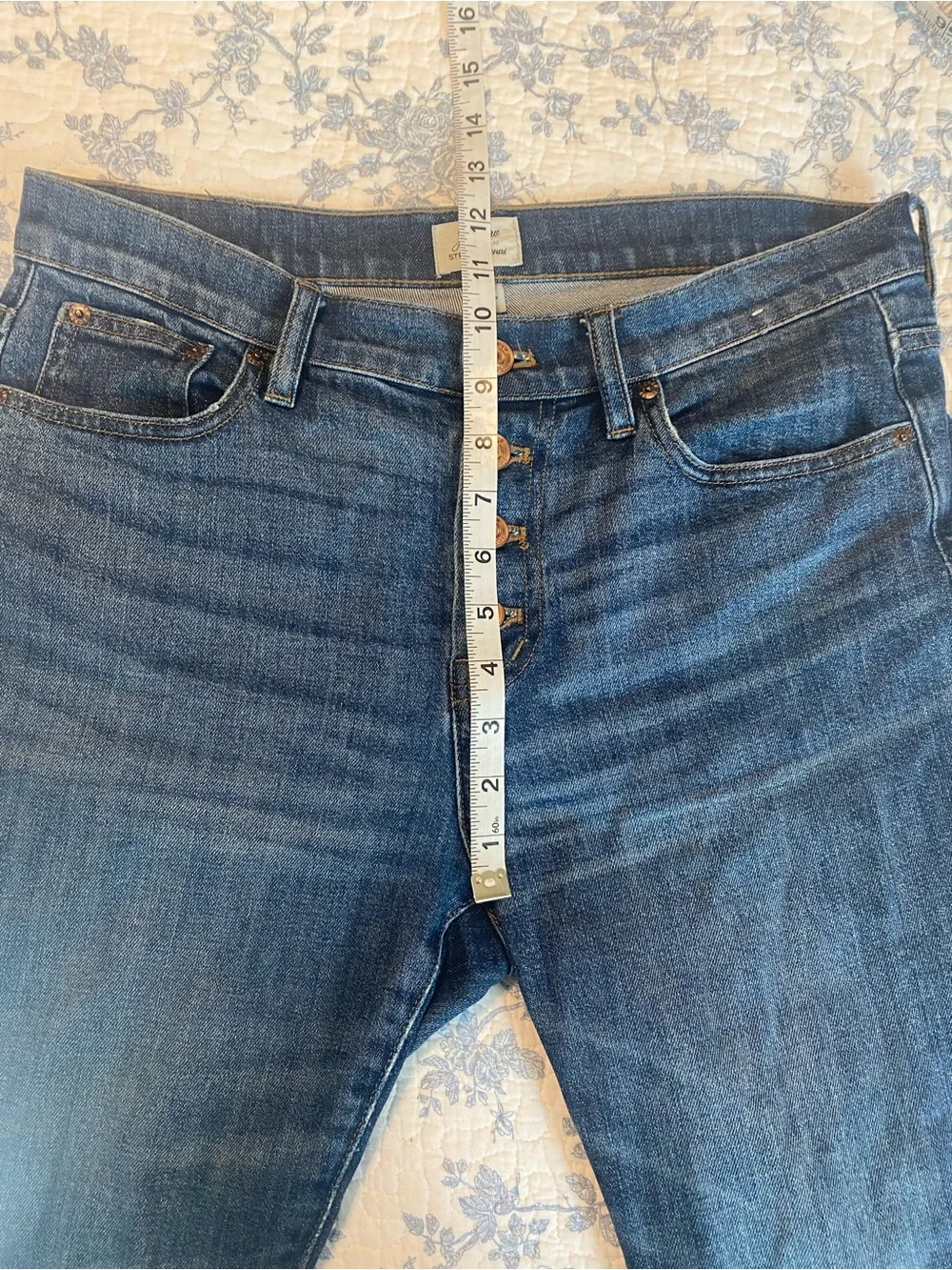 J.Crew Straightaway Mid-Rise Cropped Straight Leg Button Fly Jean Size 28